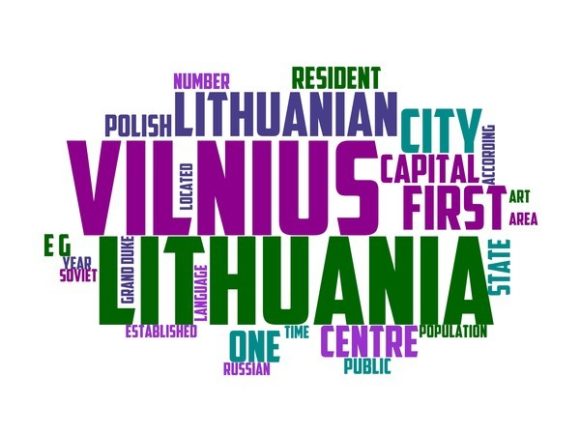 Vilnius Typography Book Cover: A Hand-Drawn Word Cloud for Meaningful Design