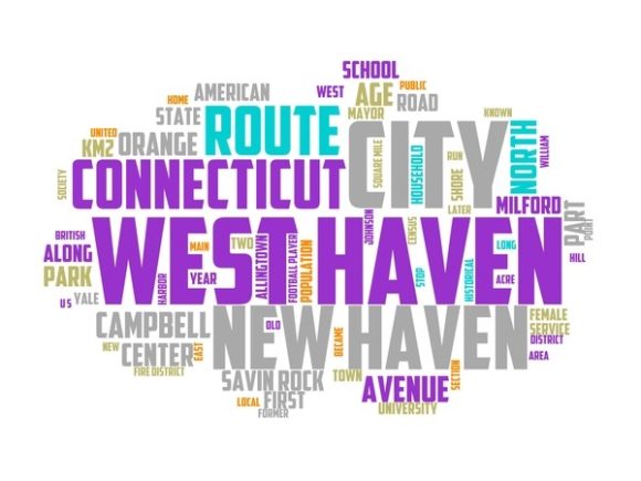 West Haven Typography Sticker